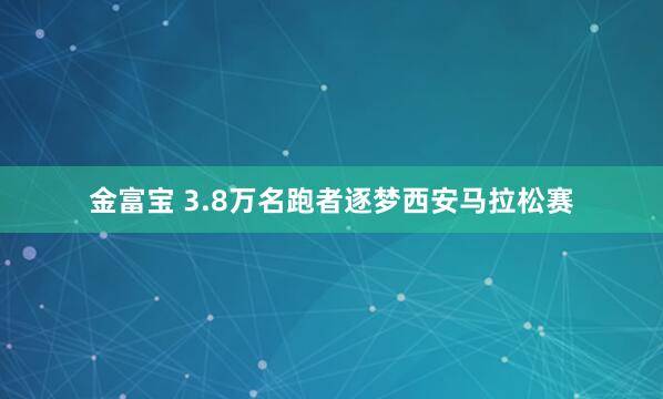 金富宝 3.8万名跑者逐梦西安马拉松赛